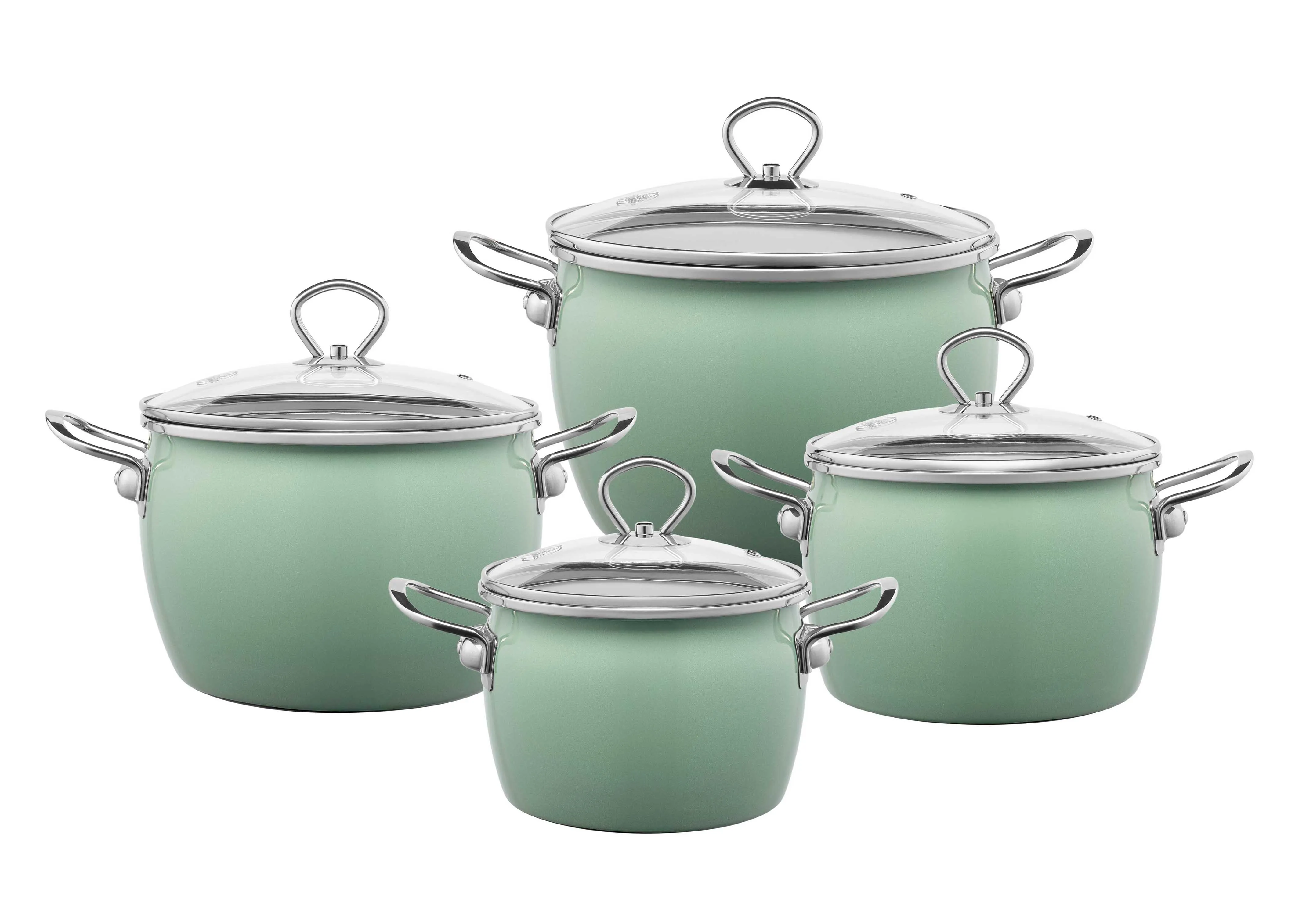 Zestaw garnków La Bonita Naturale LB8ZGE002 Indukcja Stal niskowęglowa 8 elementów