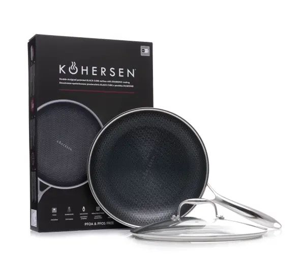 Kohersen Black Cube Indukcja Diamond 28cm
