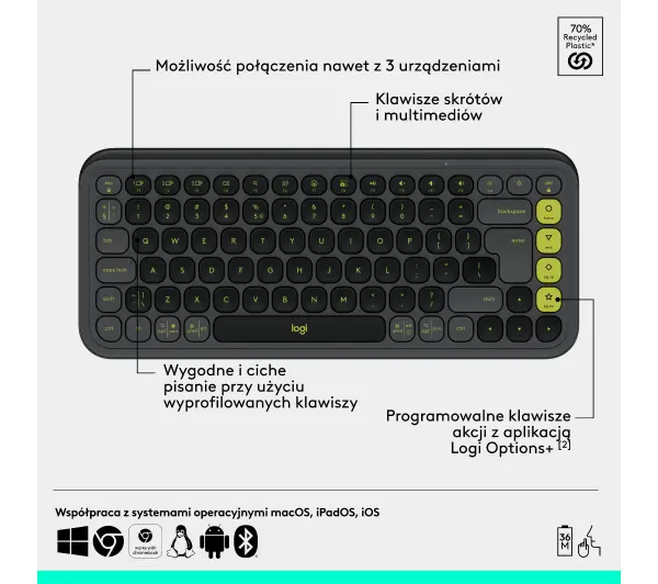 Logitech POP Icon Combo Grafitowy