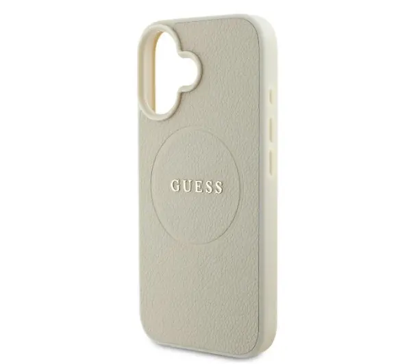 Guess hardcase Grained Ring MagSafe iPhone 16 Beżowy