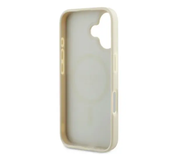 Guess hardcase Grained Ring MagSafe iPhone 16 Beżowy