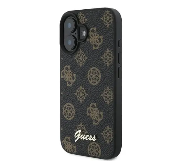 Guess Peony Script MagSafe do iPhone 16 Plus Czarny