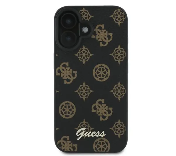 Guess Peony Script MagSafe do iPhone 16 Plus Czarny