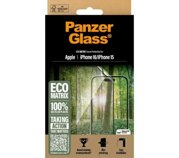 PanzerGlass MATRIX Screen Protector do iPhone 16 Ultra-Wide Fit