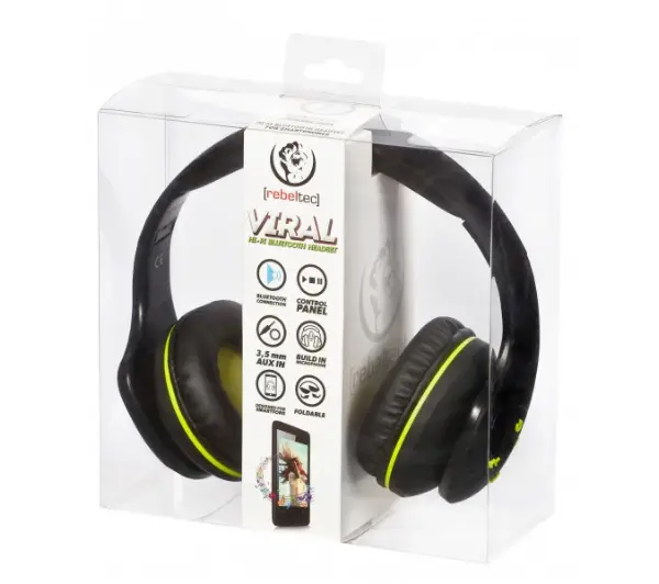 Rebeltec Viral Nauszne Bluetooth 4.2 Czarny