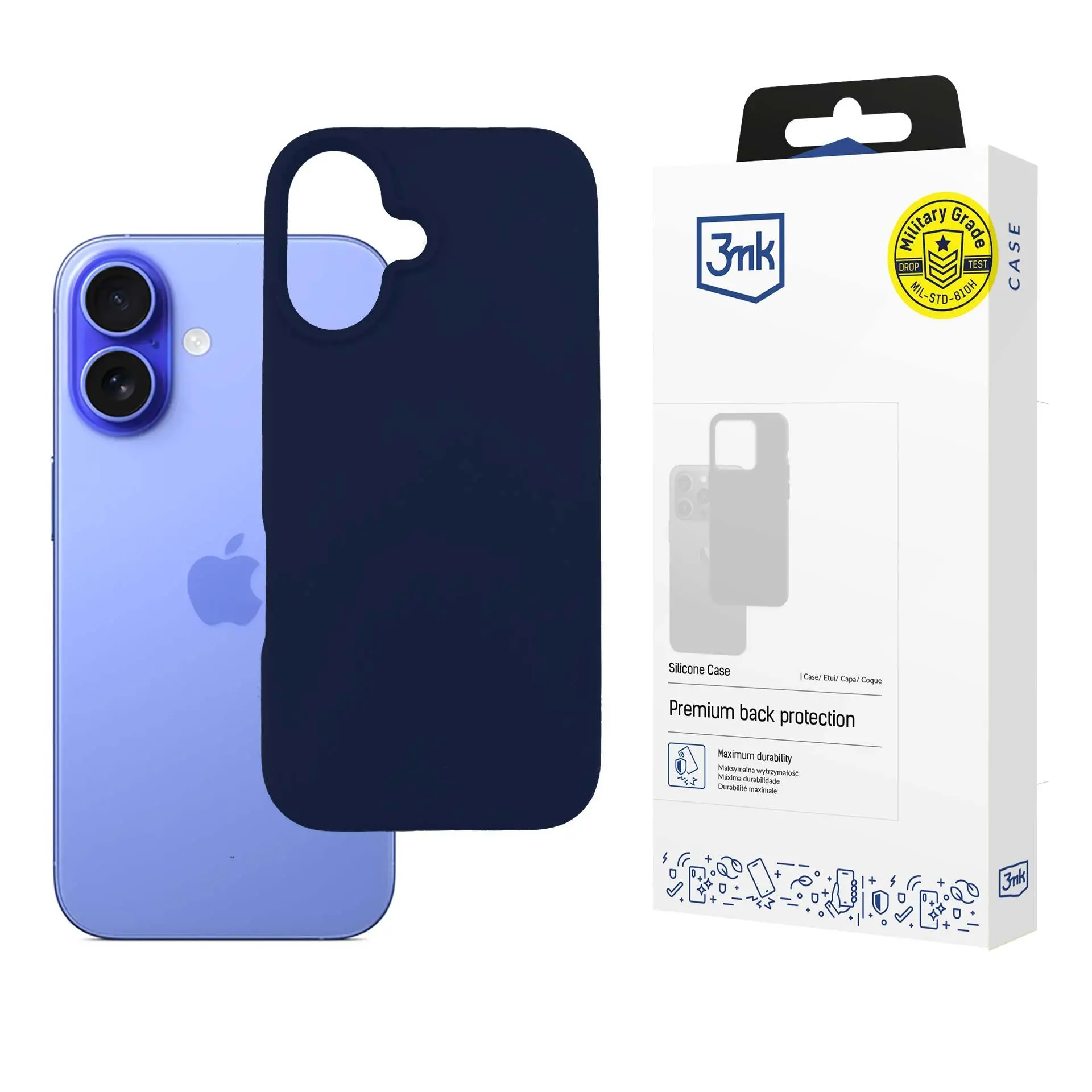 Etui 3mk Silicone Case do iPhone 16 Niebieski