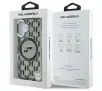 Etui Karl Lagerfeld IML Monogram Karl&Choupette Head MagSafe do iPhone 16 Czarny