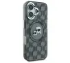 Etui Karl Lagerfeld IML Monogram Karl&Choupette Head MagSafe do iPhone 16 Czarny