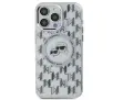 Etui Karl Lagerfeld IML Monogram Karl&Choupette Head MagSafe do iPhone 15 Pro Max Przezroczysty