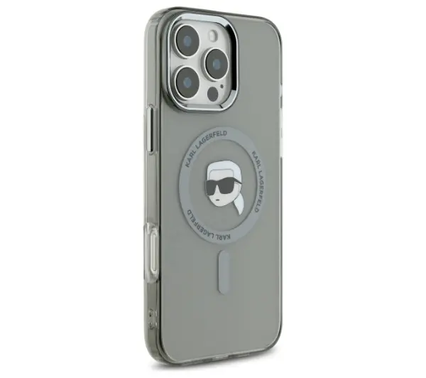 Karl Lagerfeld IML Metal Karl Head MagSafe do iPhone 16 Pro Czarny