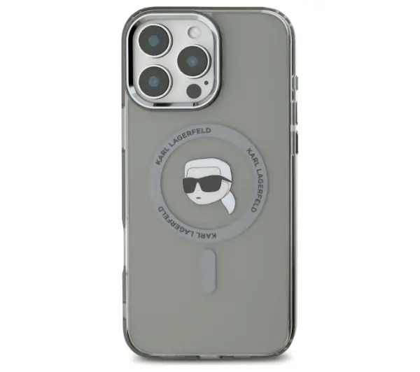 Karl Lagerfeld IML Metal Karl Head MagSafe do iPhone 16 Pro Czarny