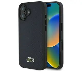 Lacoste Iconic Petit Pique MagSafe do iPhone 16 Plus Granatowy