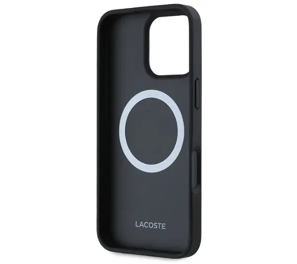 Lacoste Blend Monogram MagSafe do iPhone 16 Pro Czarny