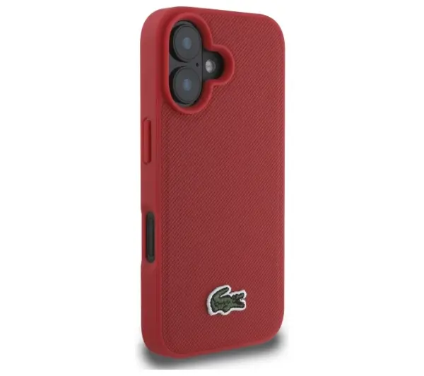 Lacoste Iconic Petit Pique Woven Logo do iPhone 16 Plus Czerwony