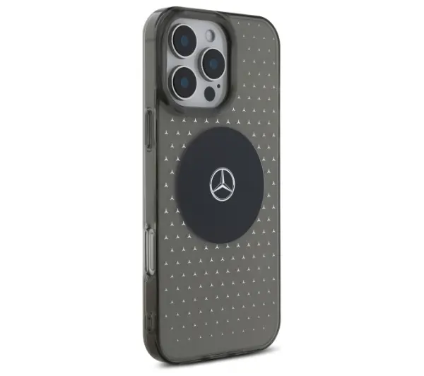 Mercedes-Benz MB Case Star Pattern MagSafe do iPhone 16 Pro Czarny