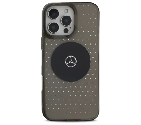 Mercedes-Benz MB Case Star Pattern MagSafe do iPhone 16 Pro Czarny