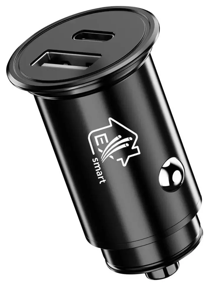 Ładowarka samochodowa Extralink Smart Life USB-C USB 38W Czarny
