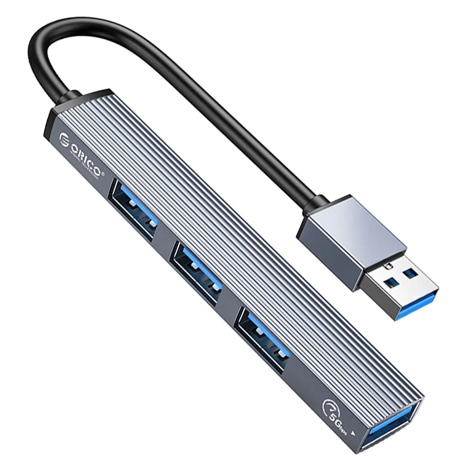 Hub USB Orico AH-A13-GY-EP-HW 5Gbps 1xUSB-A 3.1 3xUSB-A 2.0 Aluminiowy