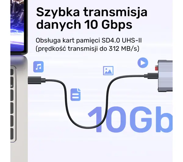 Unitek R1022C01 CF Express SD/microSD USBA 10 Gbs + HUB