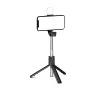 Selfie stick Hurtel WH1YXS 1m z lampą Czarno-srebrny