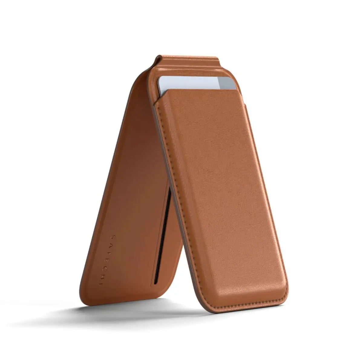 Etui Satechi Magnetic Wallet Stand do iPhone Brązowy