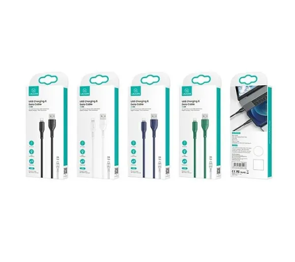 USAMS USB do Lightning 2A Fast Charge 1m Zielony
