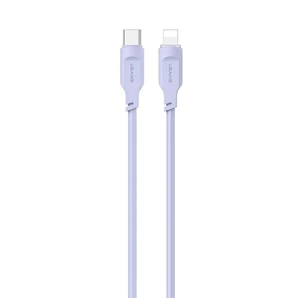 Kabel USAMS USB-C do Lightning 20W PD Fast Charging Lithe Series 1,2m Purpurowy