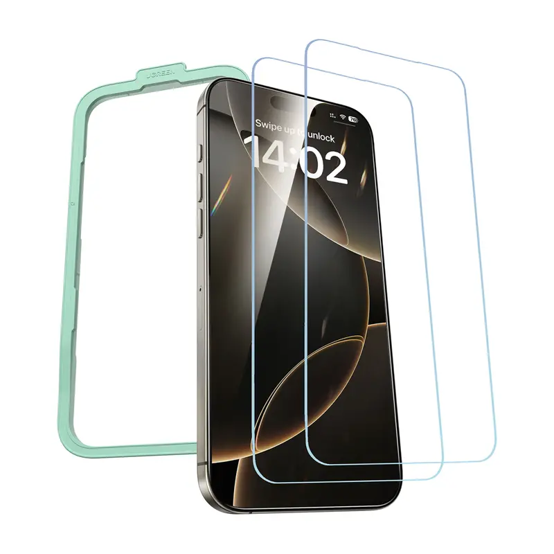 Szkło hartowane UGREEN SP629 do iPhone 16 Pro 2 szt. + ramka montażowa