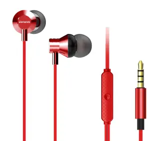 Aiwa ESTM-50RD Dokanałowe Mikrofon Czerwony