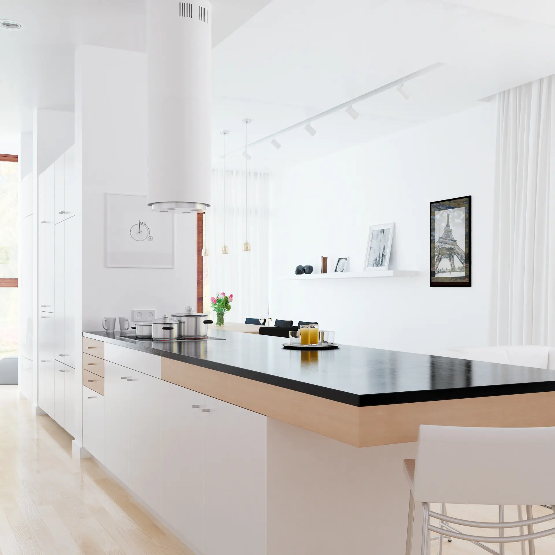 фото Витяжка декоративна Globalo Cylindro Isola 39.7 White
