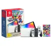 Konsola Nintendo Switch OLED Biały + Super Mario Bros. Wonder + Mario Kart 8 Deluxe + Nintendo Online 365dni