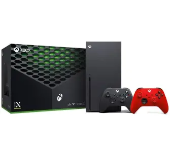 Konsola Xbox Series X 1TB z napędem + Dodatkowy Pad Czerwony