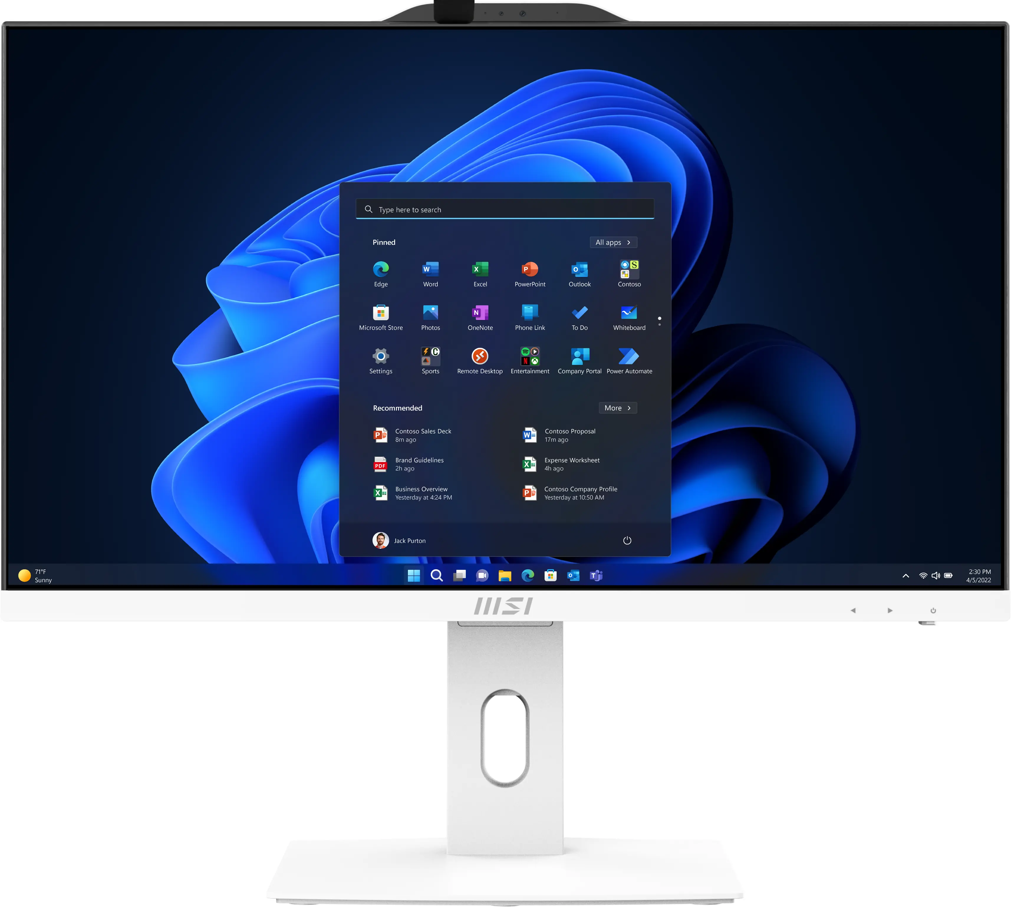 Komputer MSI Pro AP242P 14M-859EU i7-14700 23,8" 16GB RAM 1TB Dysk SSD Win11 Pro Biały