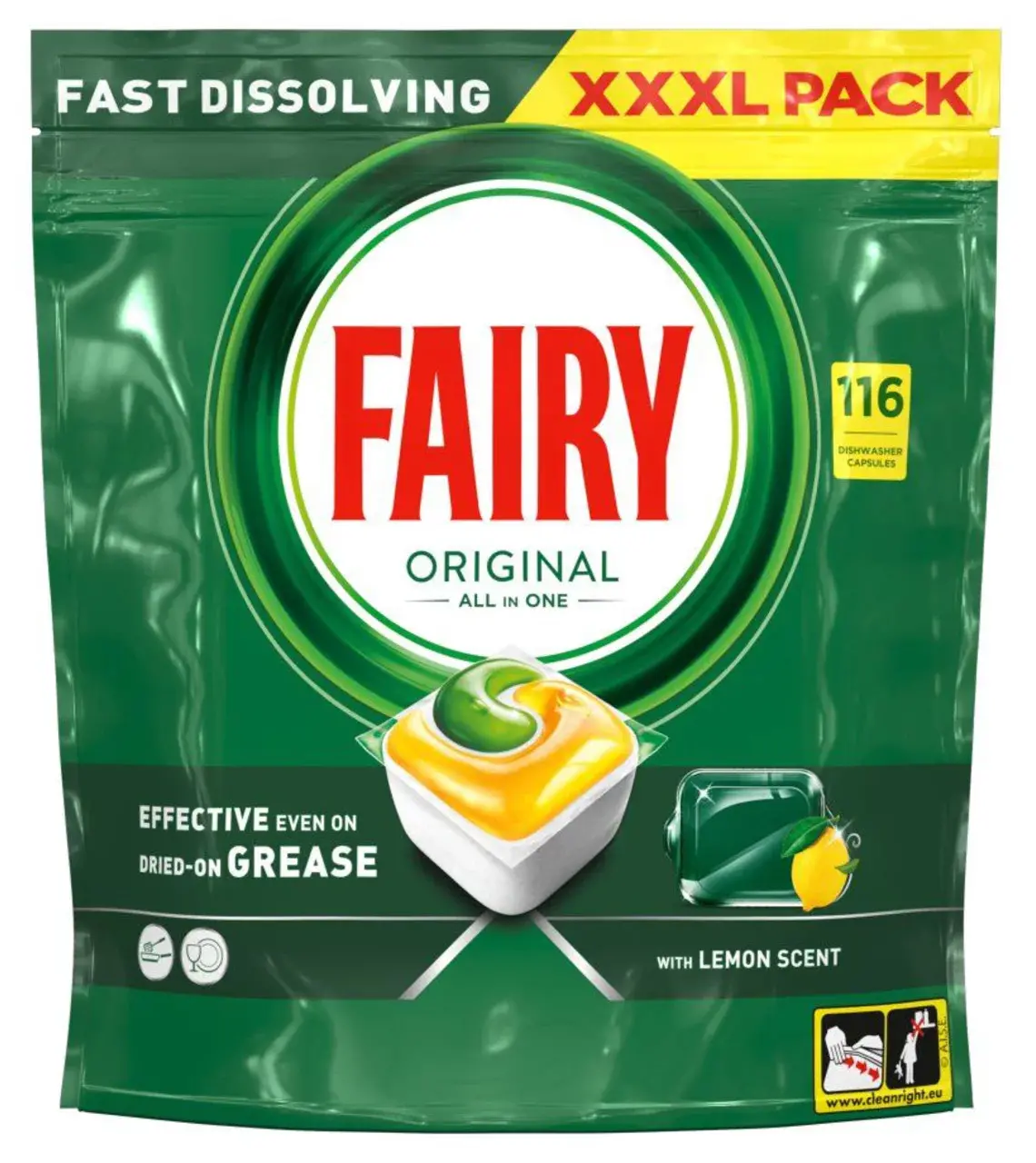 Kapsułki do zmywarki Fairy Original All In One Lemon 116szt.