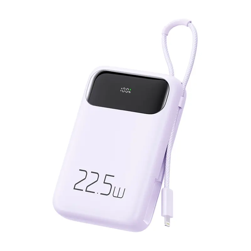 Powerbank Mcdodo MC-3255 10000mAh, 22.5W z kablem Lightning Fioletowy