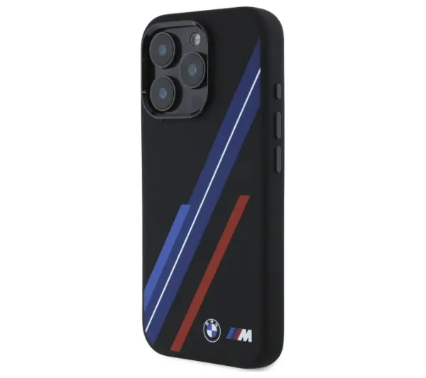 BMW Silicone Random Lines MagSafe do iPhone 16 Pro Czarny