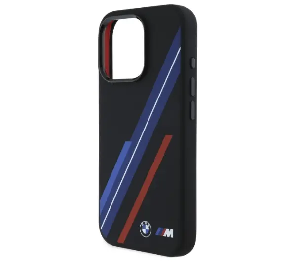 BMW Silicone Random Lines MagSafe do iPhone 16 Pro Czarny