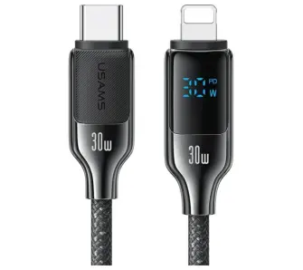 Kabel USAMS USB-C do Lightning 30W 1,2m Czarny