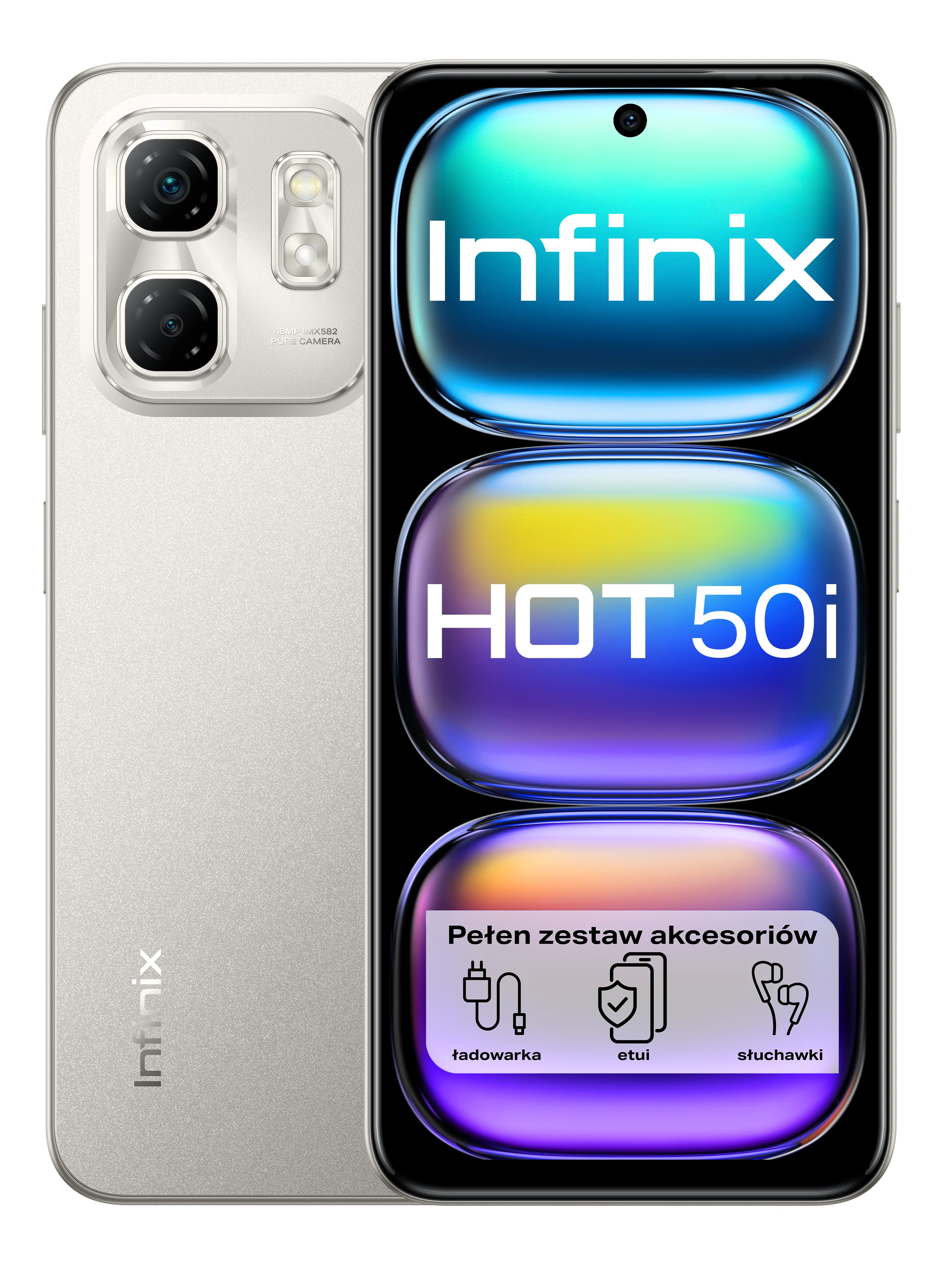 Smartfon Infinix Hot 50i 4/128GB 6,7" 120Hz 48Mpix Szary