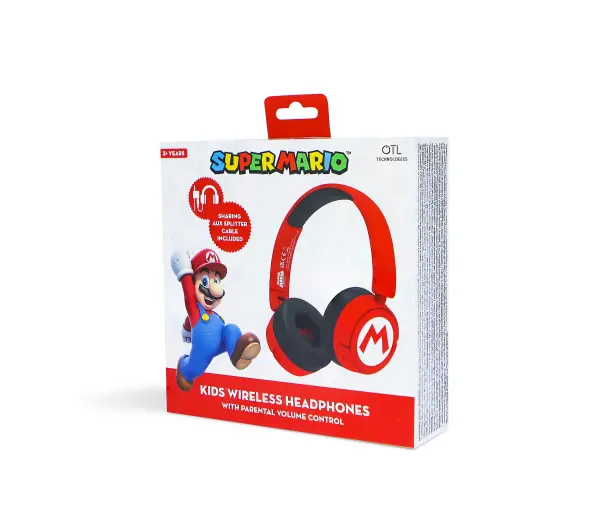 OTL Technologies Mario Kids Dla dzieci Nauszne Czerwony