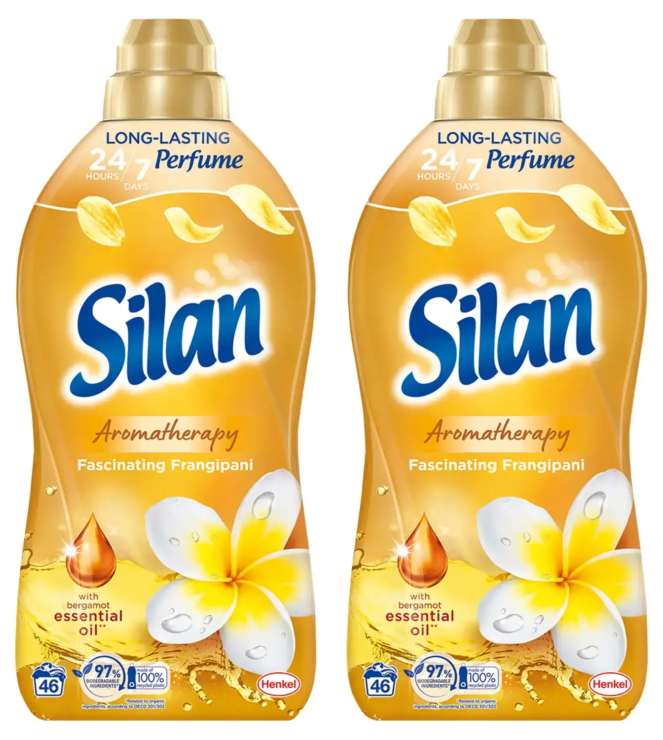 Płyn do płukania Silan Aromatherapy Fascinating Frangipani 92 prania zestaw 2x1,012l