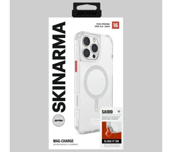 Skinarma Magnetic Charging do iPhone 16 Pro Max Przezroczysty