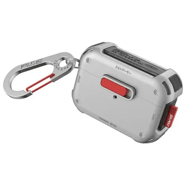 Etui na słuchawki Skinarma Mecha do AirPods Pro 2 Srebrny