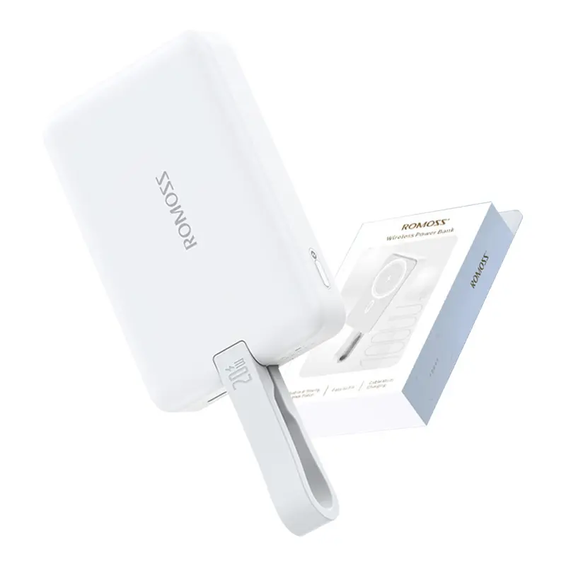 фото Зовнішній акумулятор (павербанк) Romoss WM010 10000mAh 20W White