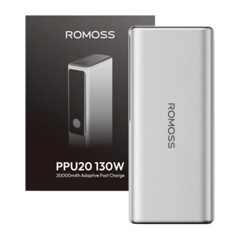 фото Зовнішній акумулятор (павербанк) Romoss 20000mAh 130W Silver (PPU20)