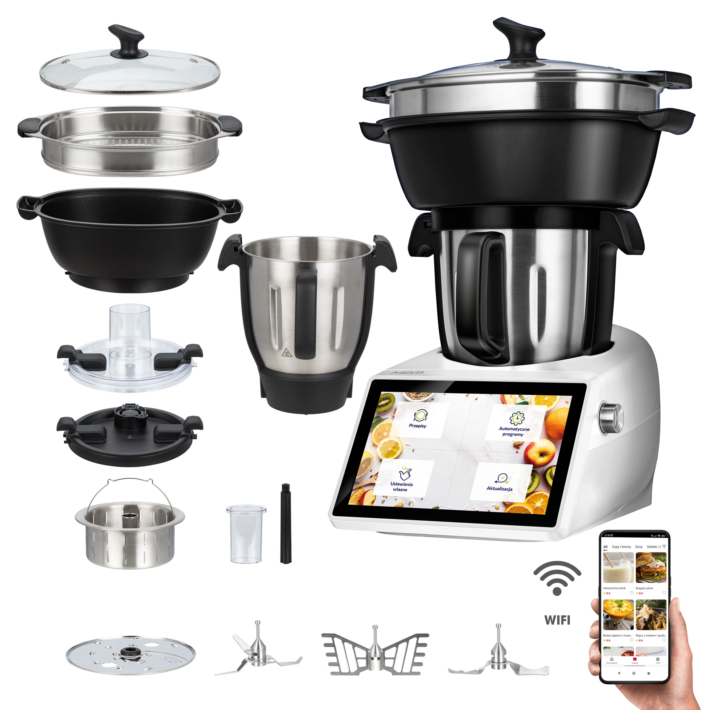 Termorobot MPM Perfecto TRM-01 Z WiFi Wyświetlaczem 10 cali Misą 4,5l