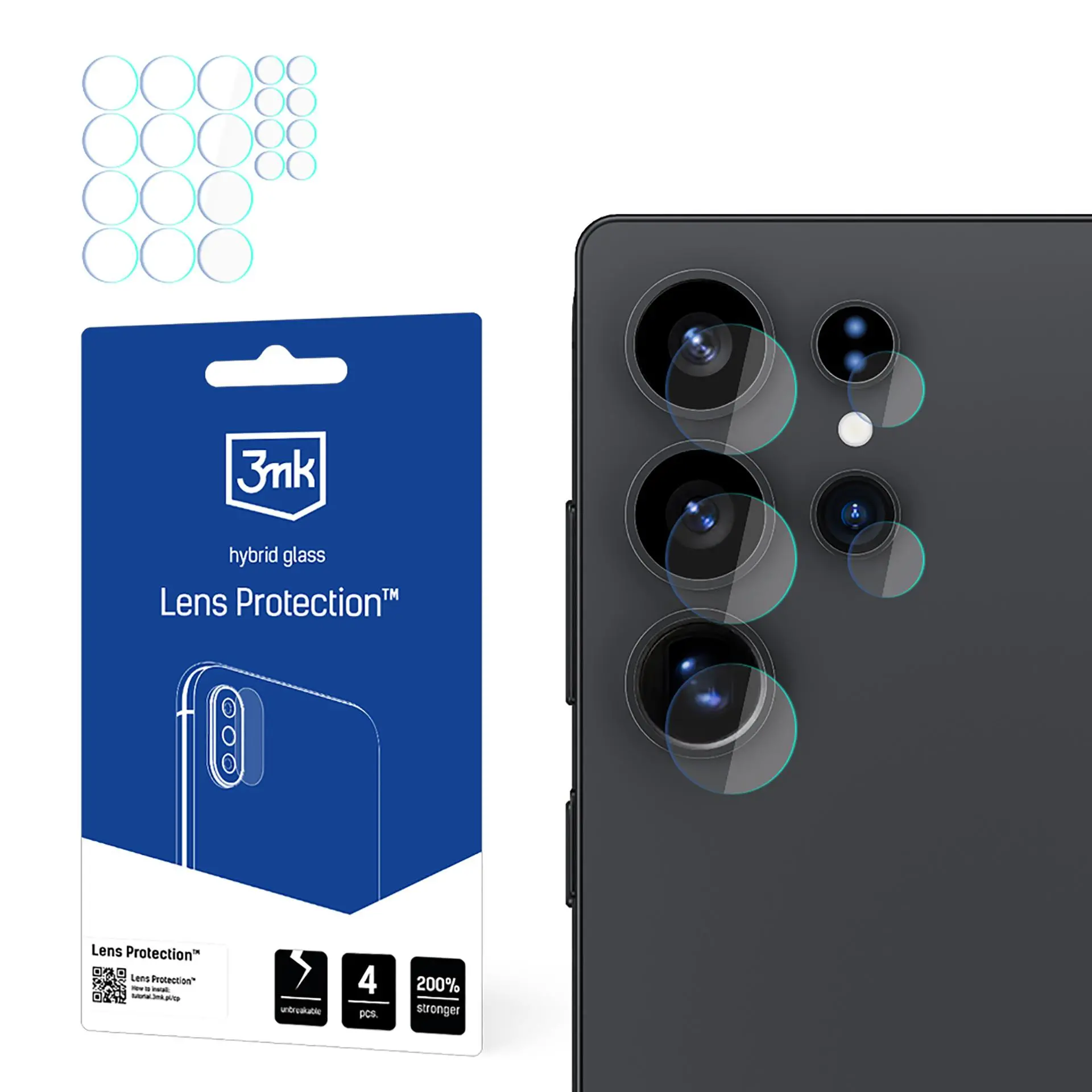 Szkło hybrydowe 3mk Lens Protection do Samsung Galaxy S25 Ultra