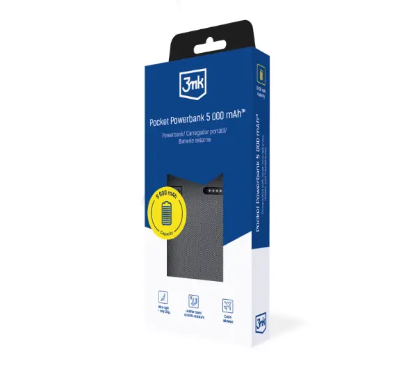 3mk Pocket 5000mAh 12W USB-C Szary