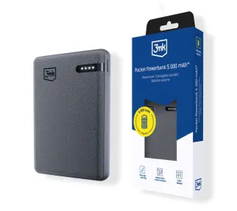 Powerbank 3mk Pocket 5000mAh 12W USB-C Szary