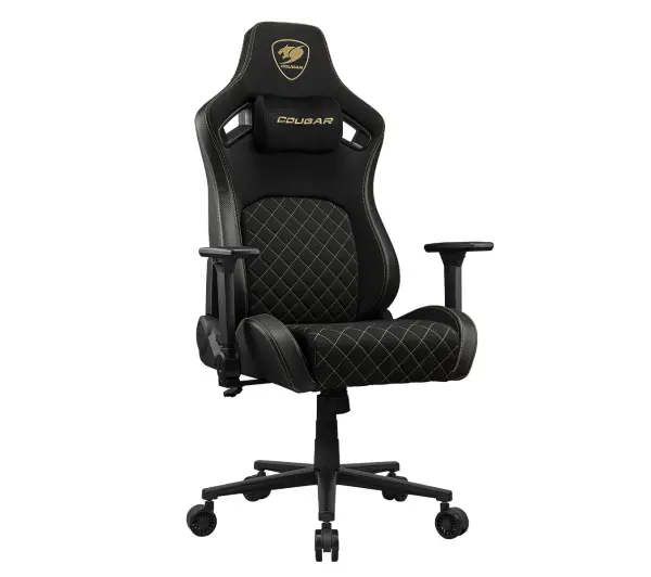 Cougar Defensor Gold F Gamingowy 120kg Tkanina Czarno-złoty - Kup na Raty - RRSO 0%